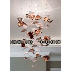 Custom-Made Large Foyer Chandelier Lighting Glass Art Design Banquet Light