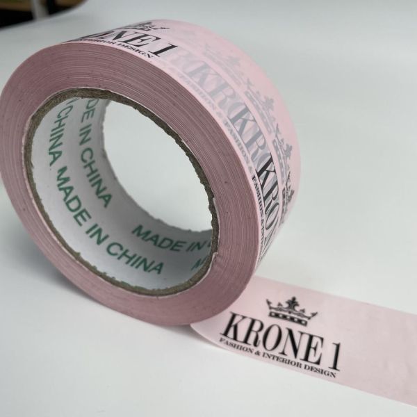 Private label, recyclable sustainable Custom Printed Clear Plastic Wrap Tapes With Logo Shipping Packaging Tape