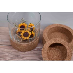 Yuelin 1.9*1.7*1.2in Glass Bottle Cork Base Micro Landscape PROP65