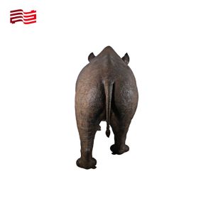 Life-Size Bronze Rhinoceros Statue Custom Metal Animal Sculpture for Customer