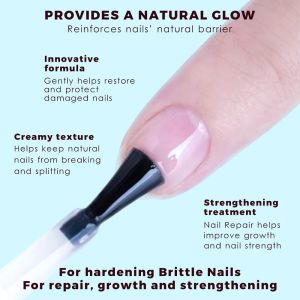 3 in 1 Nail Hardener Repair Strengthen for Damaged and Thin Nails Top&Base Coat