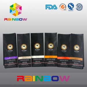 China Black 70g 100g 250g 500g Plastic Pouches Packaging Stand Up Coffee Bean Bag With Valve on sale