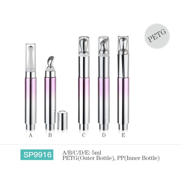 Quality Customized Cosmetic Airless Glossy Bottle For Packaging In Plastic / Metal With Matte Frosted wholesale