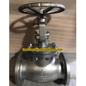 6'' CLASS150 WCB cast steel flanged globe valve with handwheel