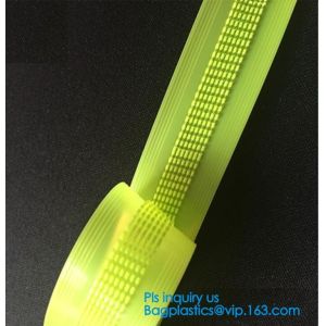 vacuum bags without teeth double color flange zipper, PVC Plastic Slider Zipper