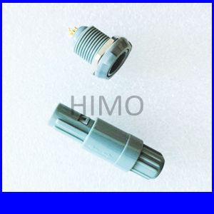 Cheap double key 10 pin lemo self-latching plastic connector for sale