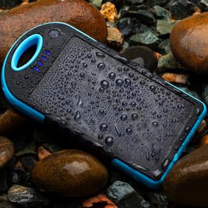 China Universal 12000mah Waterproof Solar Power Bank battery Charger For iPhone LG MI on sale