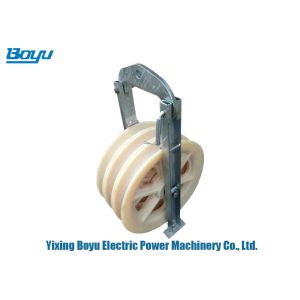 Conductor Line Transmission Line Stringing Tools Three Wheel Nylon Conductor