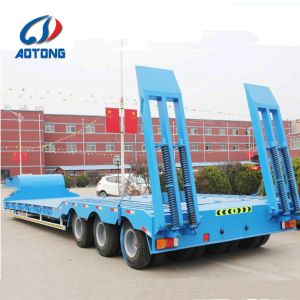 120T Loading Capacity Truck Trailer with Lower Flatbed Loading Deck and