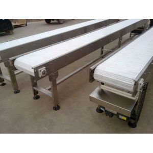 Bulk Grain Modular Plastic Inclined Belt Conveyor and Vibration Feeder
