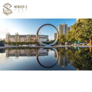 WONDERS Garden Decorative Metal Ring Sculpture 220cm 3D 2D Design
