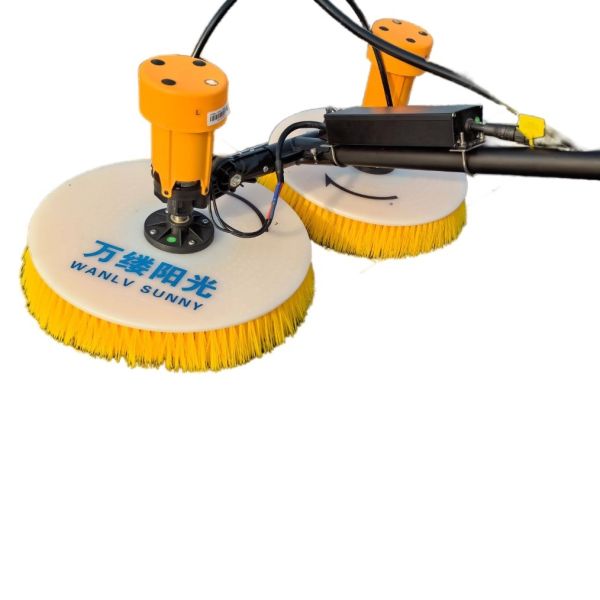 Electric Solar Panel Cleaning Brush with Double-Head Rotation and 7.5m