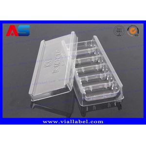 China Clear Transparent Tray Packaging Medication Blister Packs For Glass Vials , Engrave Words Blister on sale