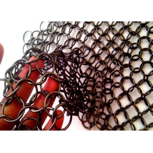 Cheap 1.2mm Dia10mm OD Decorative looped Metal Ring Mesh For Lamp Cover By Custom made for sale
