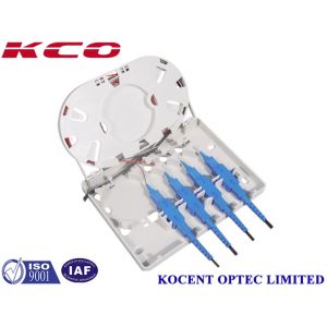 Cheap Indoor 4 Core Fiber Optic Termination Box with 50N Pull Off Force and Temperature -45~+85 Resistance for sale