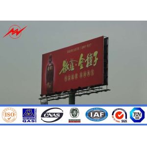 Exterior Street Advertising LED Display Billboard With Galvanization Anti -