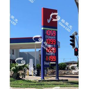 Energy Saving LED Gas Signs Auto-Dimming Brightness Control for Gas Station