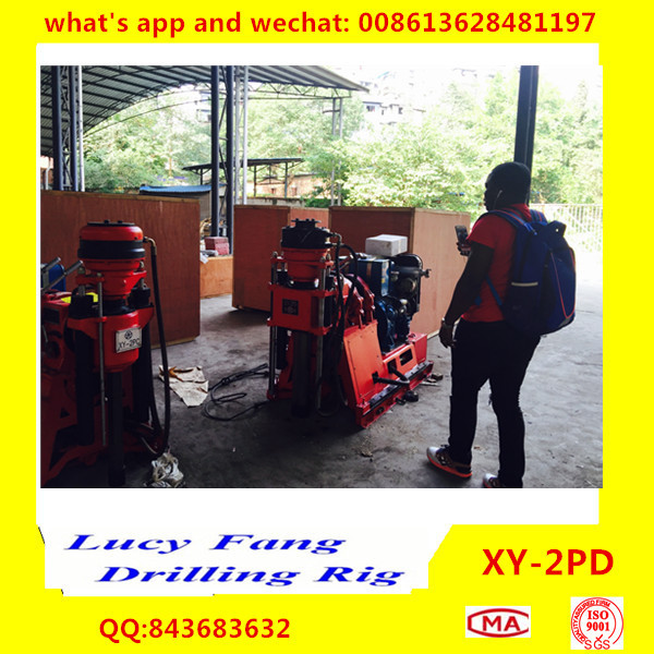 China Made Portable Soil Testing Drilling Rig XY-2PD wth HQ accessories and SPT