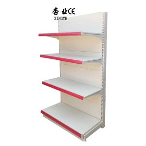 Cheap Factory Customized Color Size Single-sided Supermarket Shelves White Light Duty Grocery Shelves for sale