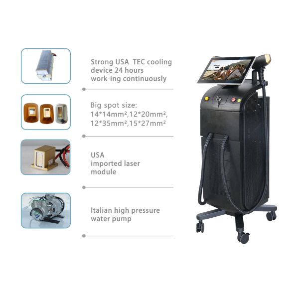 Custom Portable 808nm Diode Laser Hair Removal Machine For Face And Body