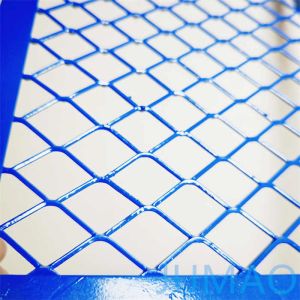 Blue Expanded Decorative Wire Mesh Cabinet Inserts Outdoor