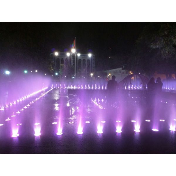 Stainless Steel Net Floor Garden Musical Fountain LED Lighting