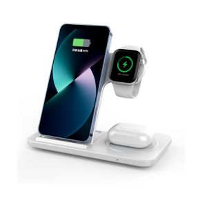 Black And White 3 In 1 Wireless Charger Type-C Fast environmentally friendly