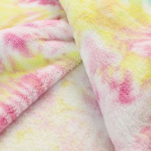 Tie Dyed Rainbow Garment Soft Sherpa Fabric 240gsm 150D