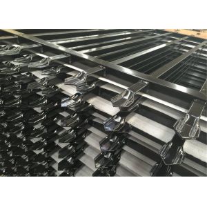Cheap Hot dipped galvanized steel tubular fence panels 1.8m height x 2300mm width dipped into zinc pool spear crimped for sale