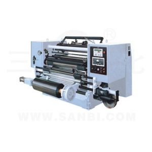 Cheap PLC 15kw PE / PVC Slitting Rewinding Machine With slip force adjustable for sale
