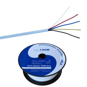 16x0.22mm2 Shielded Stranded TCCAM CPR Eca Alarm Cable Control Cable 5000000000