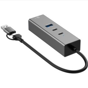 New 4 IN 1 Dual Port USB A & C 2.5G Ethernet Adapter With 2Ports USB C And USB A