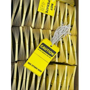 Custom Printed Logo Plastic Safety Tag with 3-1/8*5-5/8inch Size and 50LB