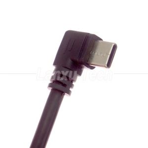 90 Degree Right Angle Fast Charging 2A USB 2.0 to Type C Data Charger Extension