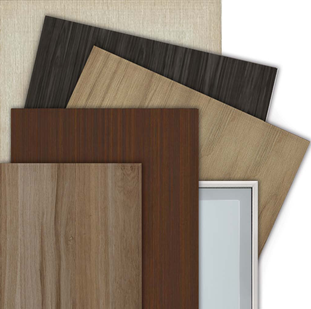Modular Kitchen Cabinets Discount Dark Grain Melamine Board Doors for Large Kitchens