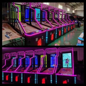 Big LCD Arcade Basketball Shooting Machine With Video Screen 250*110*257cm