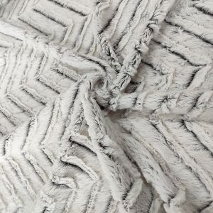 Brushed Faux Fur Fabric 100% Polyester Warp Knitted PV Fleece