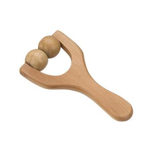 China Woman Natural Wooden Muscle Roller , Custom Acupressure Hand Roller on sale