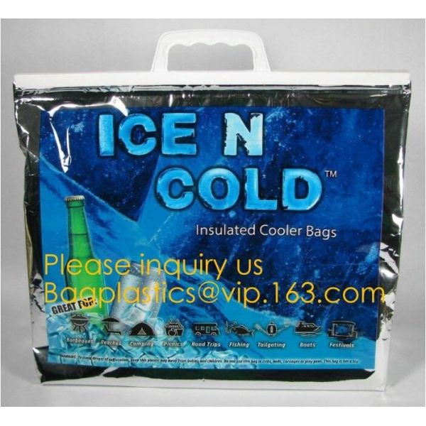 Quality large aluminum foil material thermal insulate cooler bag,insulated jute cooler bag for delivery food cooler bag aluminiu wholesale