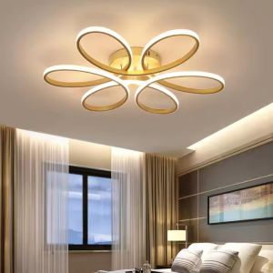 Dimmable Gold Surface Mounted Led Acrylic Ceiling Light Minimalist Creative Ring