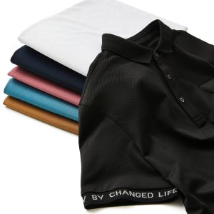 Office Uniform Polo Shirt in Knitted Fabric with High Elasticity and Custom