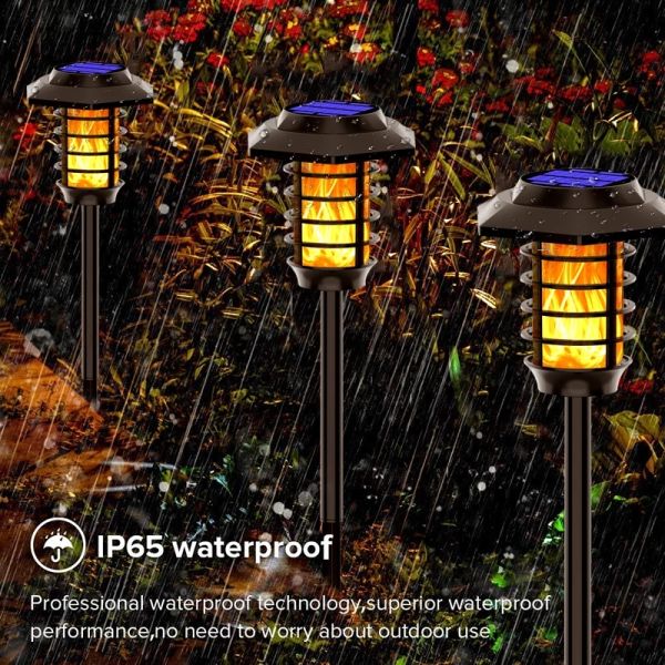 Waterproof 1200mAh 840g 2 IN 1 Led Torch Flame Solar Lights Aluminum Alloy