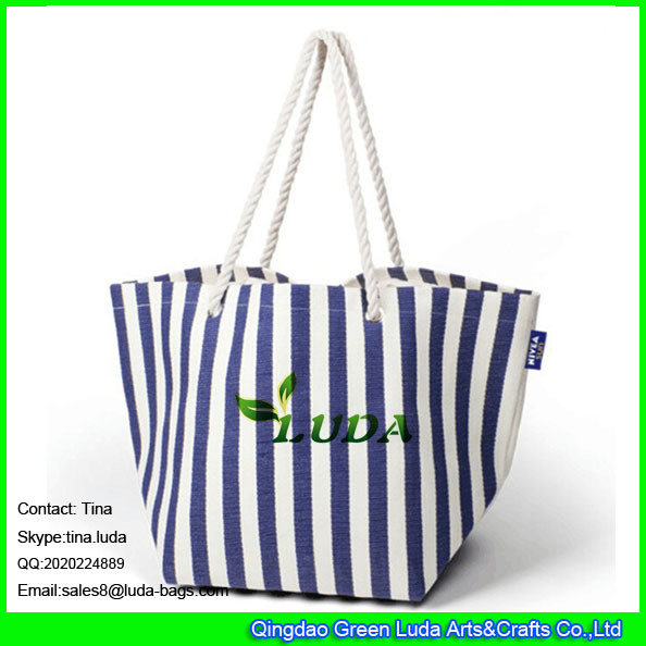 Quality LUDA striped paper straw handbag custom branded straw bag tote bag wholesale