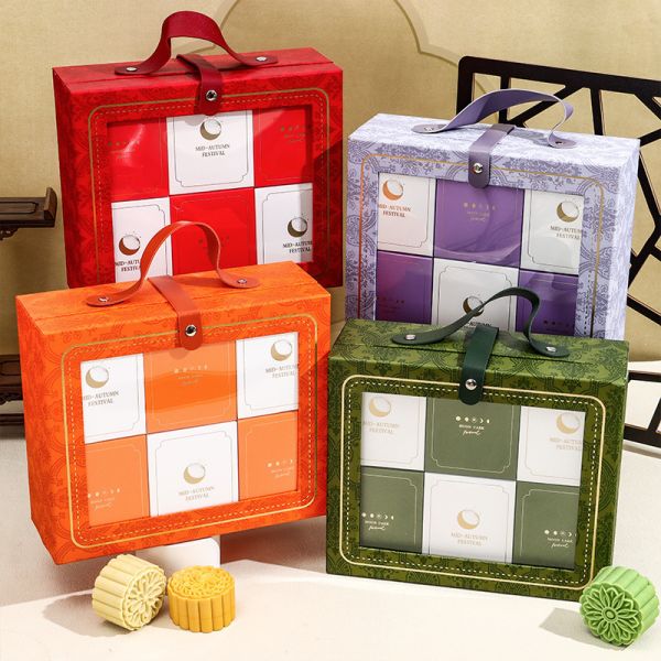 Premium Gift Box Set Windowed Christmas Packaging Semi Transparent Inner Tray Holiday Treat Presentation Box