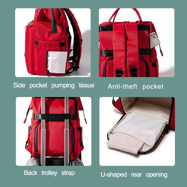 New Mommy Bag Multifunctional Large Capacity Waterproof Maternity Diaper Bag Lightweight Backpack For Mom&Dad