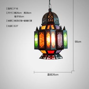 Bohemia Black coffee shop pendant lights Southeast pot color bar garden pendant