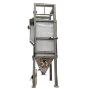 Automatic bulk bag unloading station for stainless steel powder