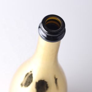 Custom Gold Champagne Glass Bottles With Plastic Cap for Made of Glass Body