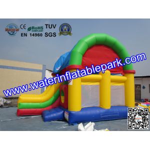 CE Certificated Inflatable Bouncy Castle , Kids Inflatable Bouncer With Slide