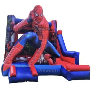 BOYS Commercial Inflatable Spiderman Bouncy Castle with Slide and Vinyl Air